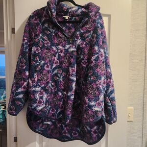 Terra & Sky Womens Purple and Blue Sherpq Size 2XL Euc